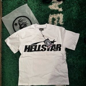 Hellstar Men's White/Black Logo T-Shirt Size Medium (Brand New) with Tags